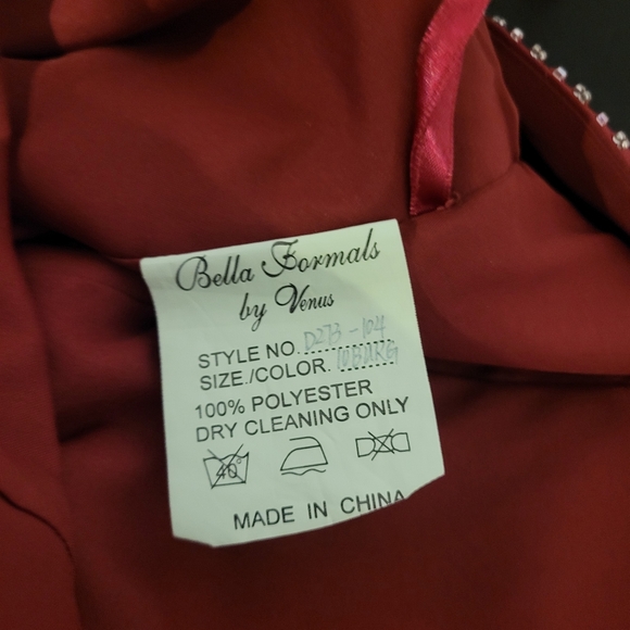 NWT- Elegant Burgundy Evening Gown - Picture 7 of 8